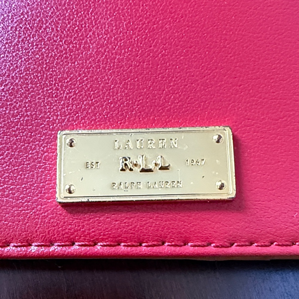 Red Ralph Lauren Leather Wallet - Picture 2 of 5